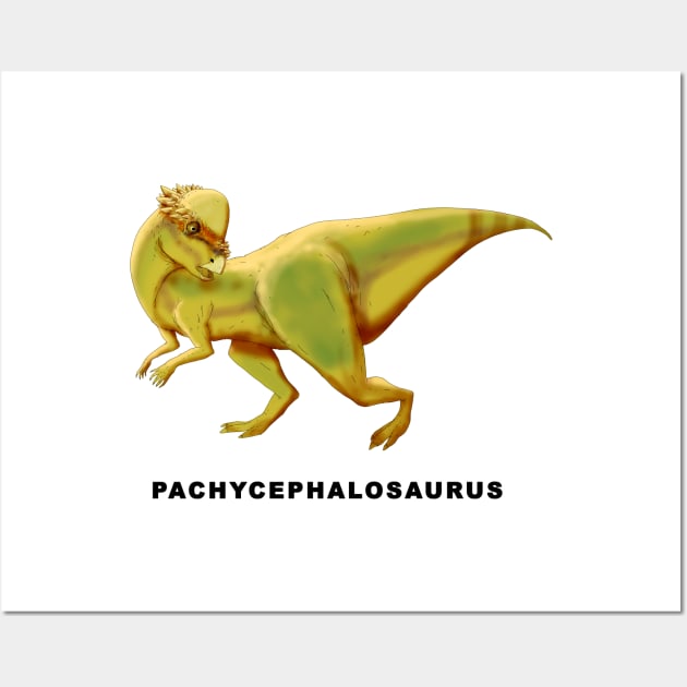 Pachycephalosaurus Wall Art by lucamendieta